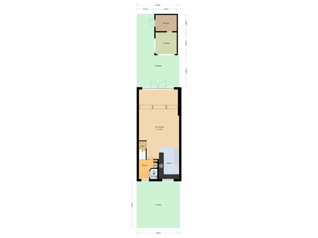 Bekijk plattegrond van Situatie van Lammertkamp 31