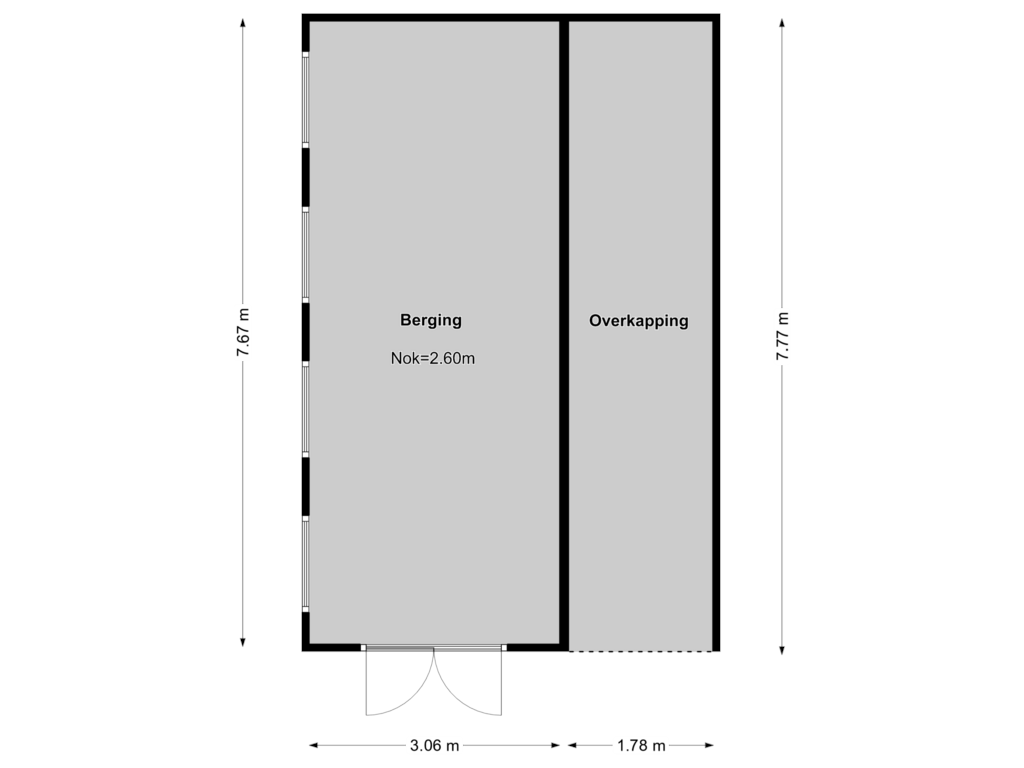 Bekijk plattegrond van Berging van Vossenlaan 41