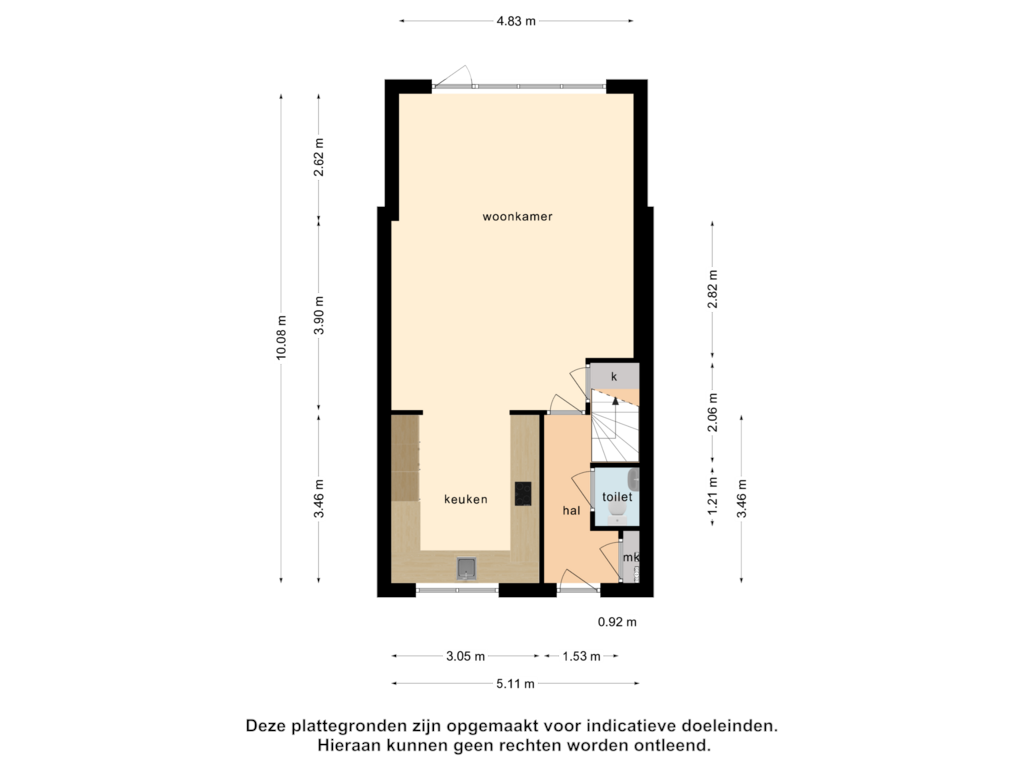 Bekijk plattegrond van Begane grond van Pater Dehonlaan 110