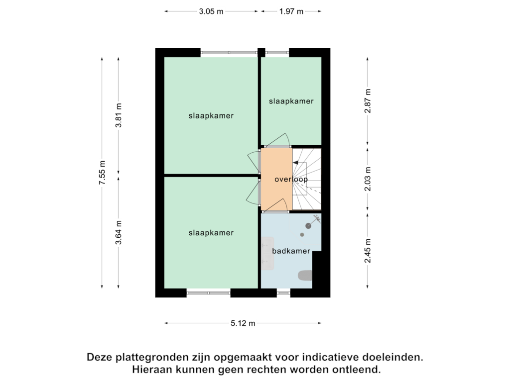 Bekijk plattegrond van 1e verdieping van Pater Dehonlaan 110