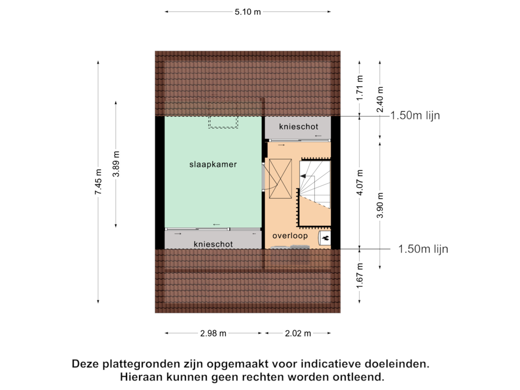 Bekijk plattegrond van 2e verdieping van Pater Dehonlaan 110