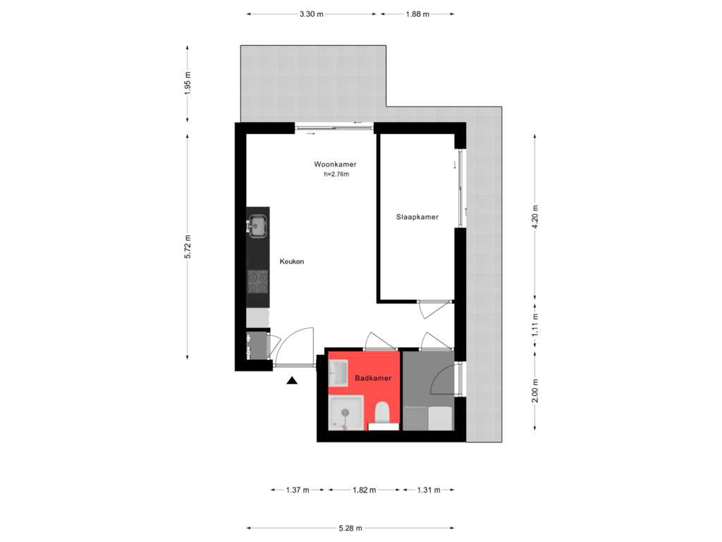 Bekijk plattegrond van Begane Grond van Rosy Wertheimstraat 1