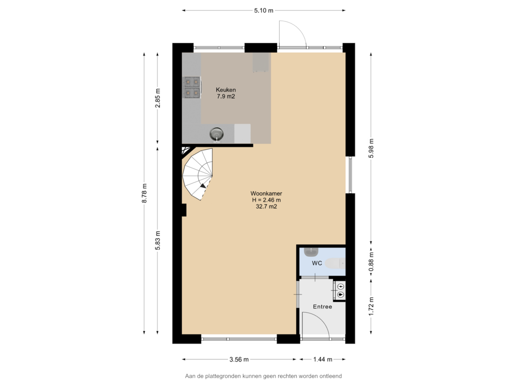 Bekijk plattegrond van Begane Grond van Zandoogje 15