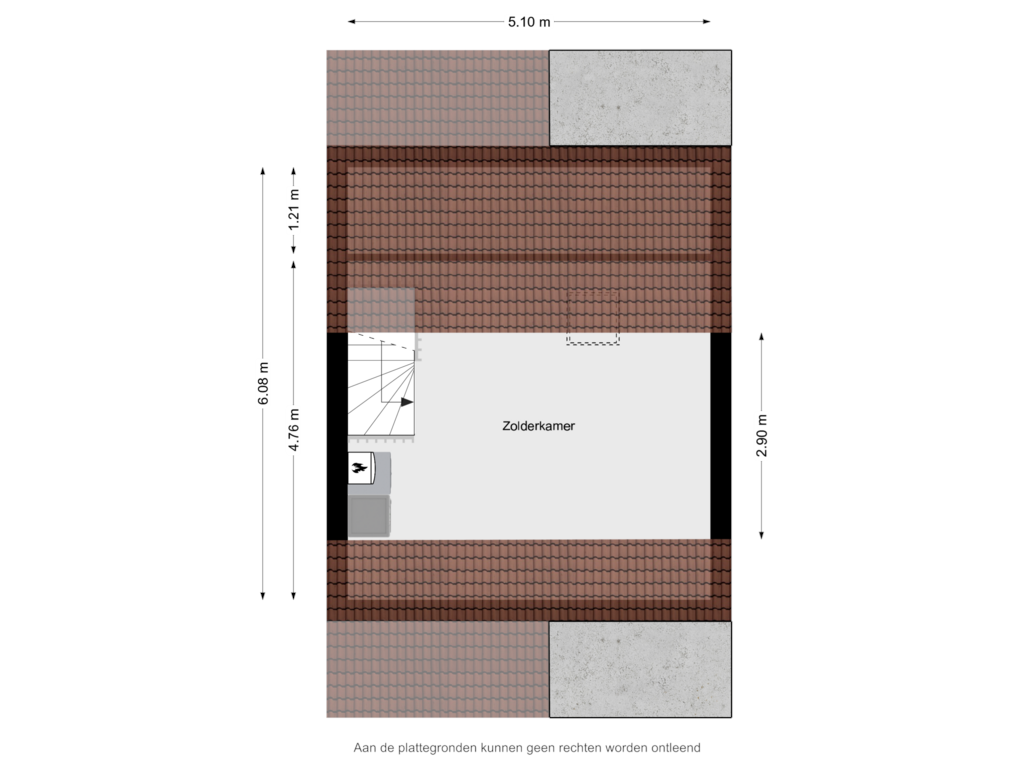 Bekijk plattegrond van 2e Verdieping van Zandoogje 15