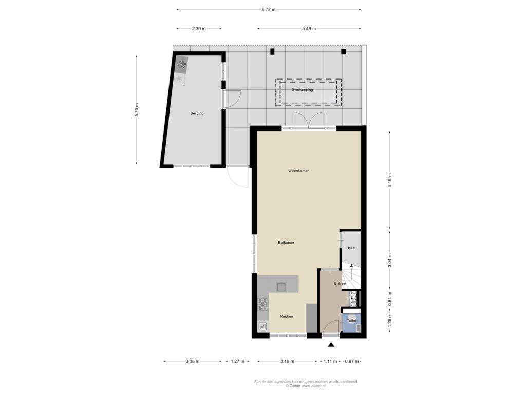 Bekijk plattegrond van Begane Grond van Melingstraat 23