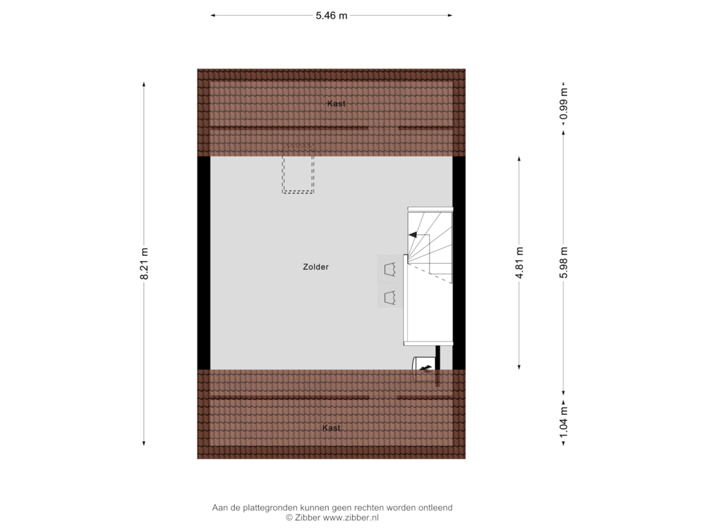 Bekijk plattegrond van Tweede Verdieping van Melingstraat 23