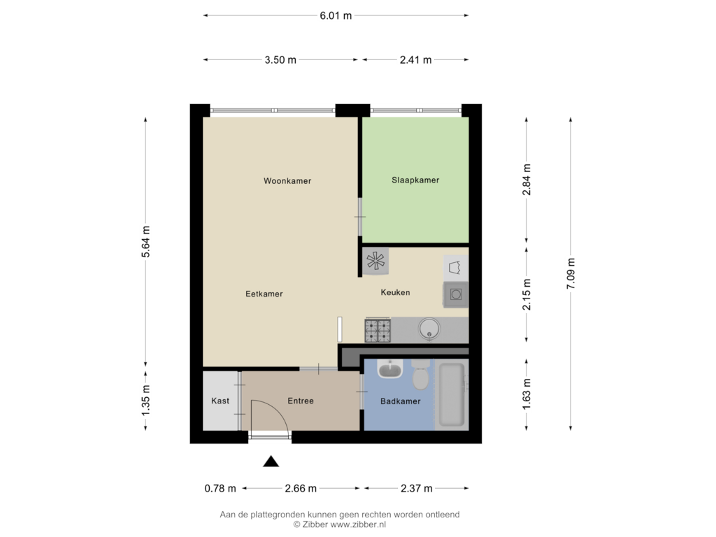 View floorplan of Appartement of Boeierstraat 117