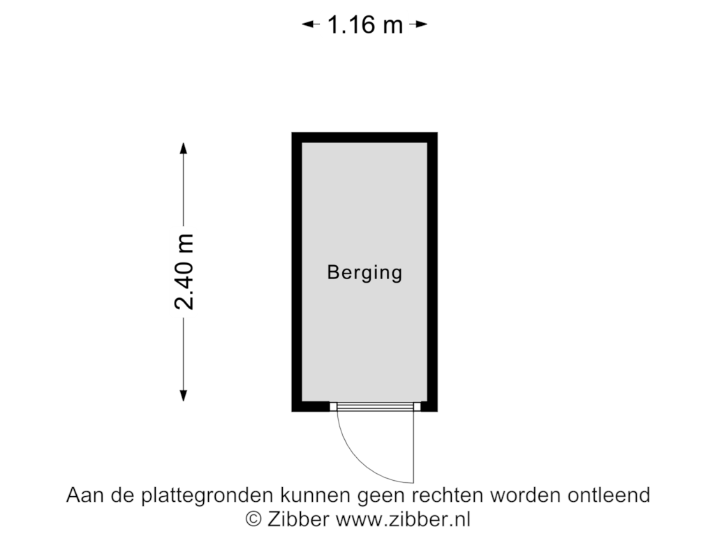 View floorplan of Berging of Boeierstraat 117