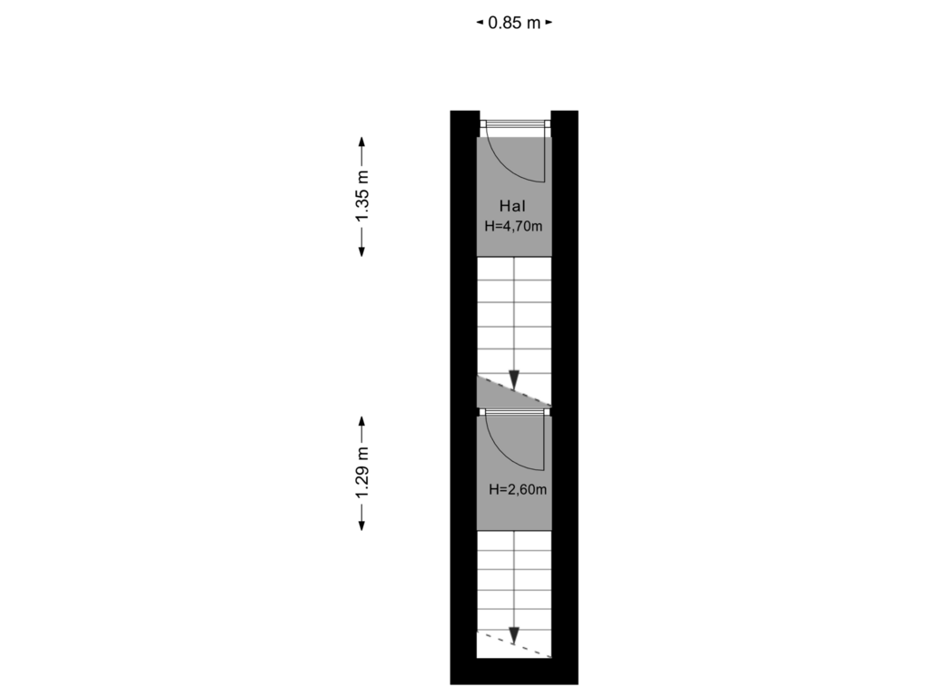 Bekijk plattegrond van Begane Grond + 1e Verdieping van Schonebergerweg 58-A