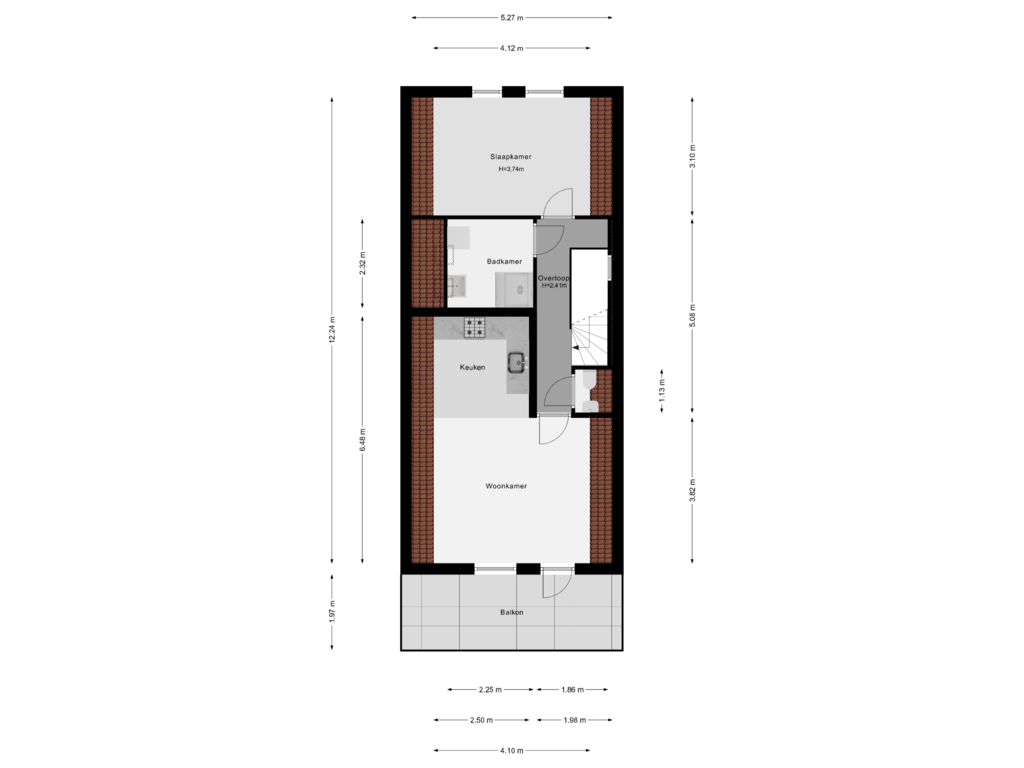 Bekijk plattegrond van 3e Verdieping van Schonebergerweg 58-A