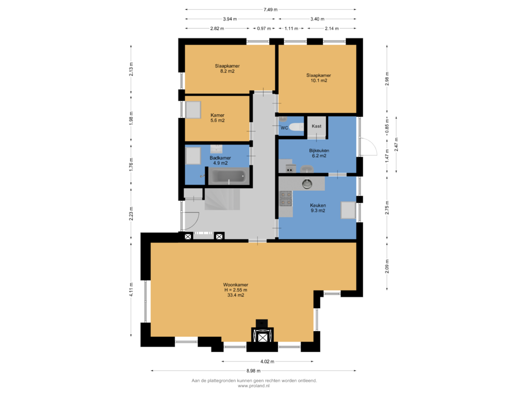 Bekijk plattegrond van Begane Grond van Wolddijk 2