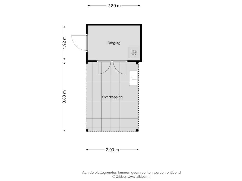 Bekijk plattegrond van Berging van Rietlanden 66