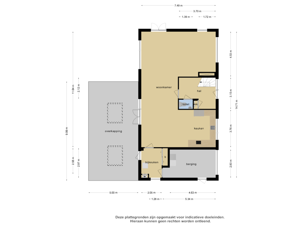 Bekijk plattegrond van Begane grond van Straatweg 76-F