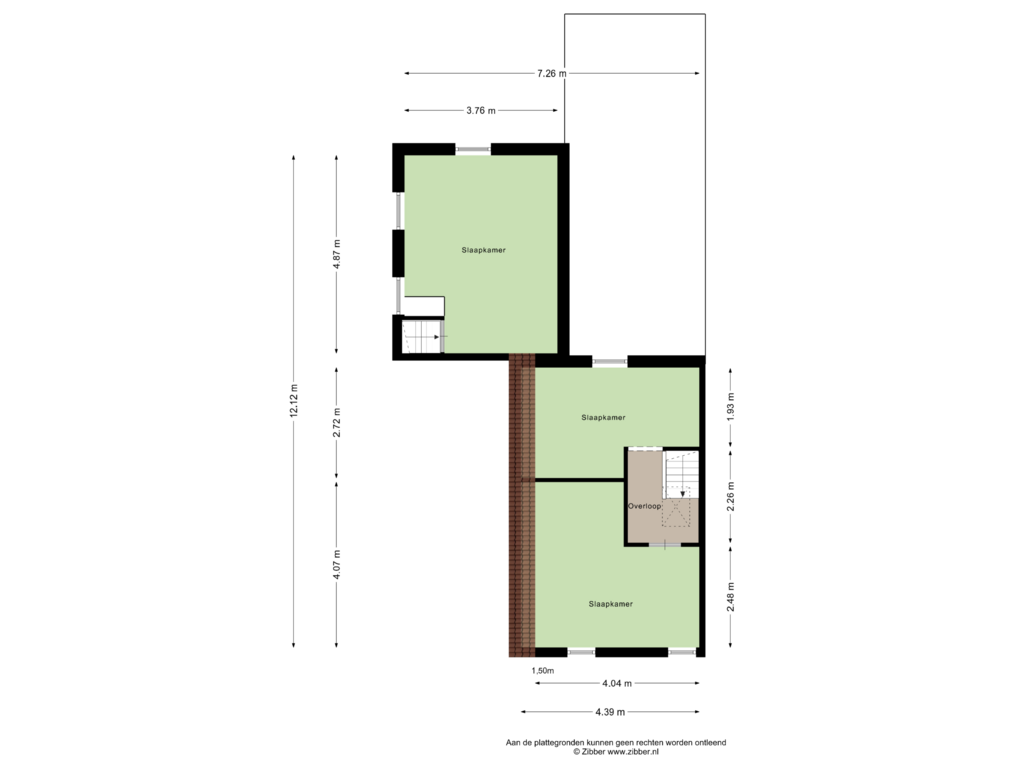 View floorplan of Eerste verdieping of Reigerlaan 2