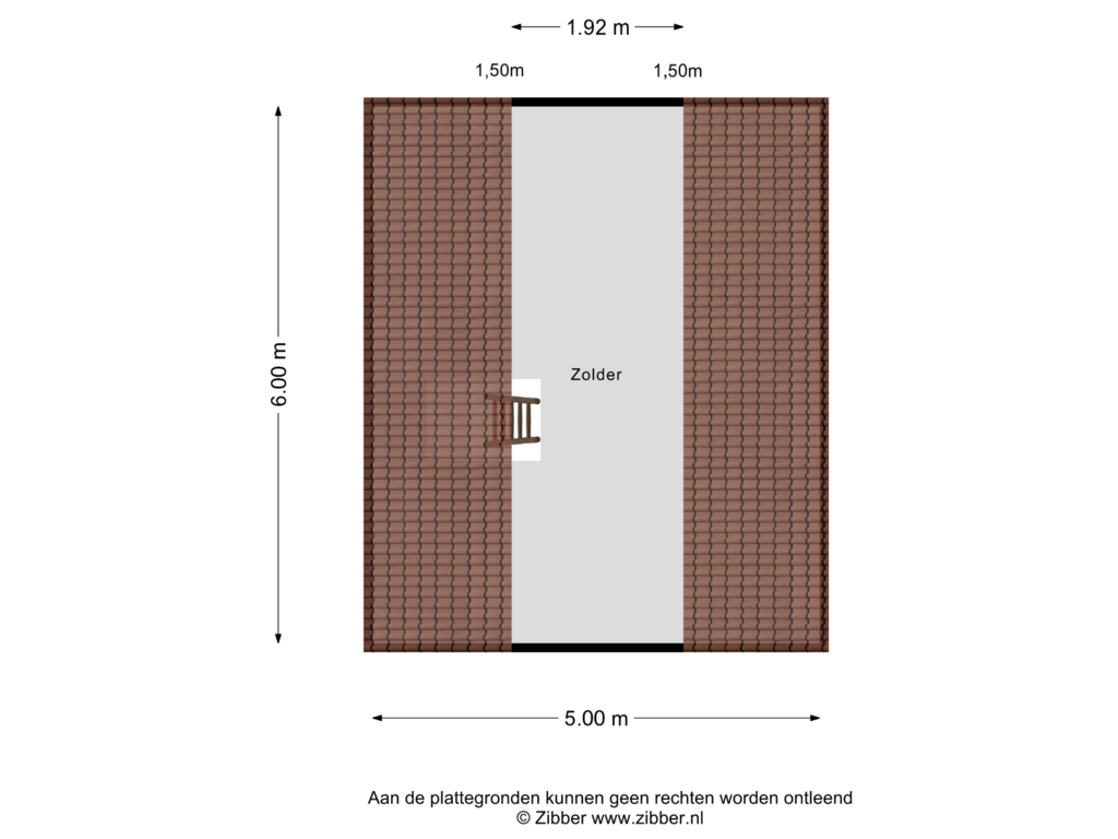 View floorplan of Zolder of Reigerlaan 2