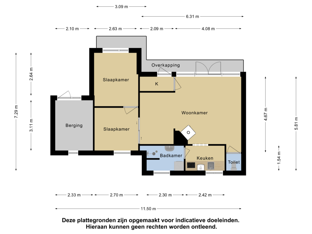 Bekijk plattegrond van Bungalow van Dorpsstraat 138-19