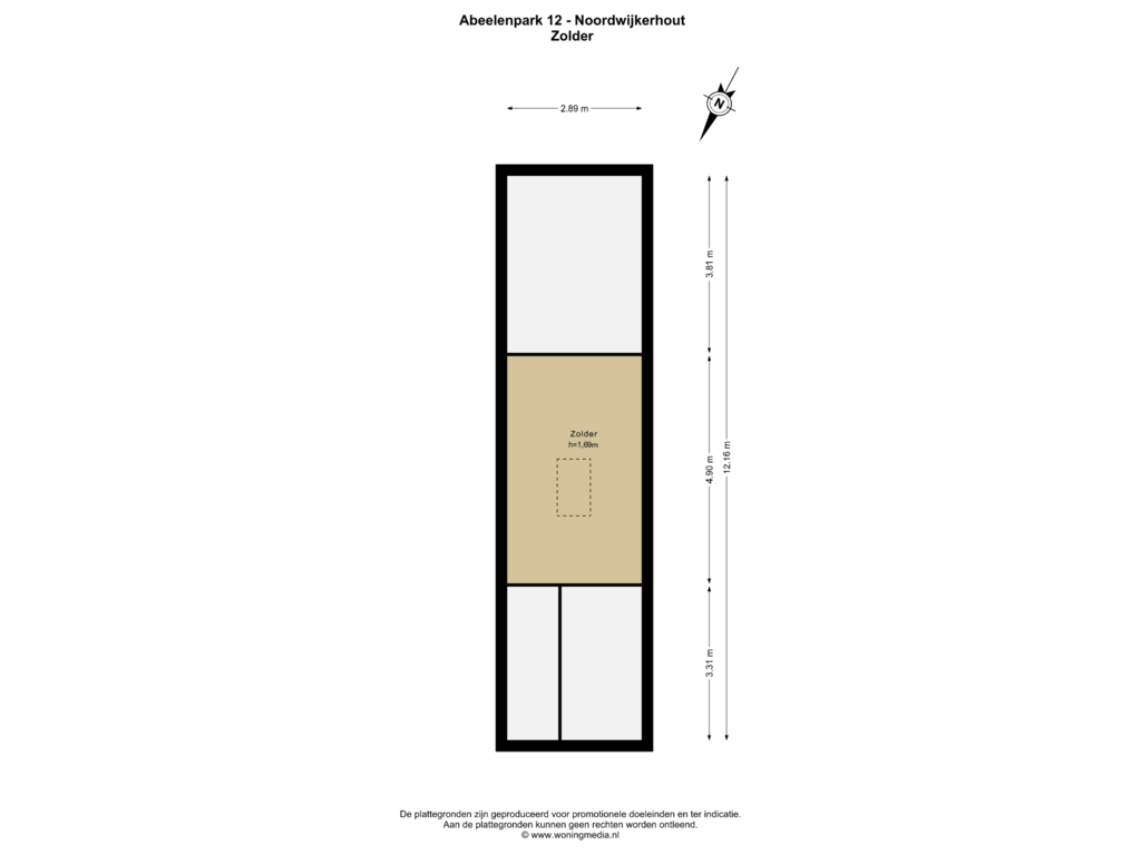 Bekijk plattegrond van Zolder van Abeelenpark 12