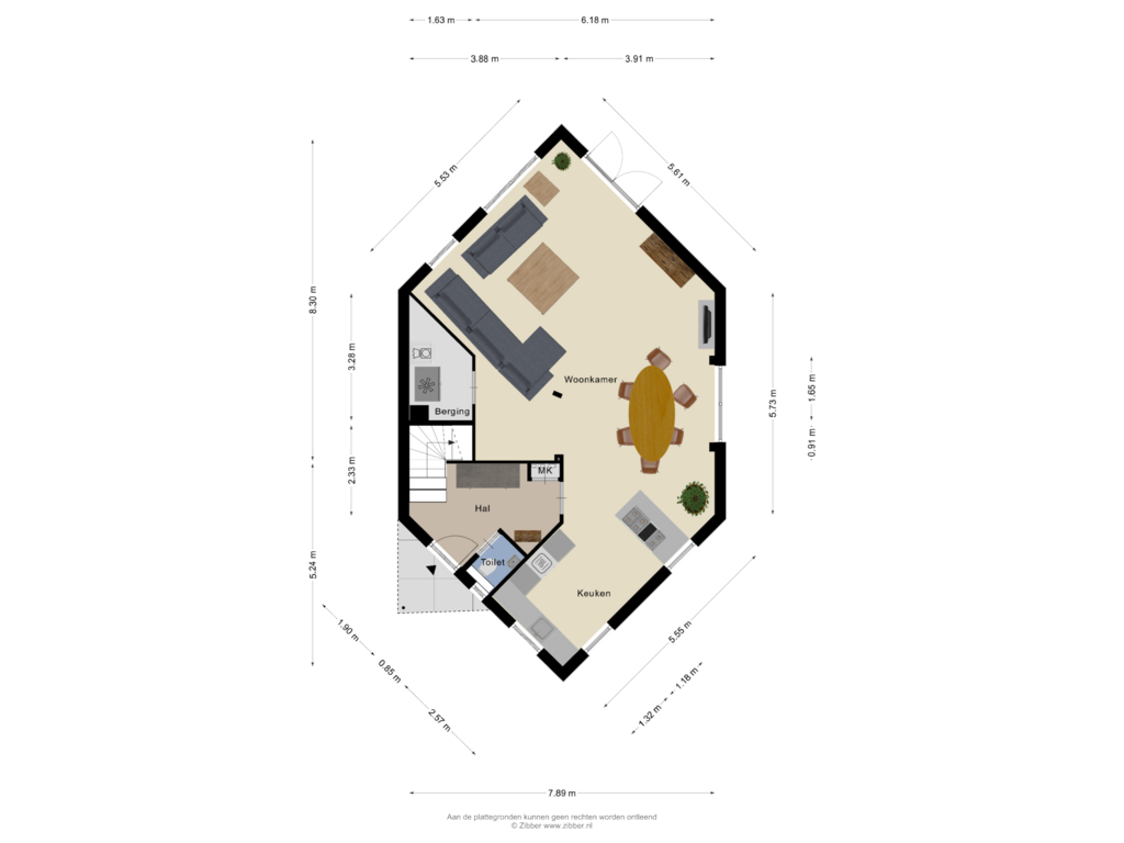 Bekijk plattegrond van Begane grond van Oldengaarde 7