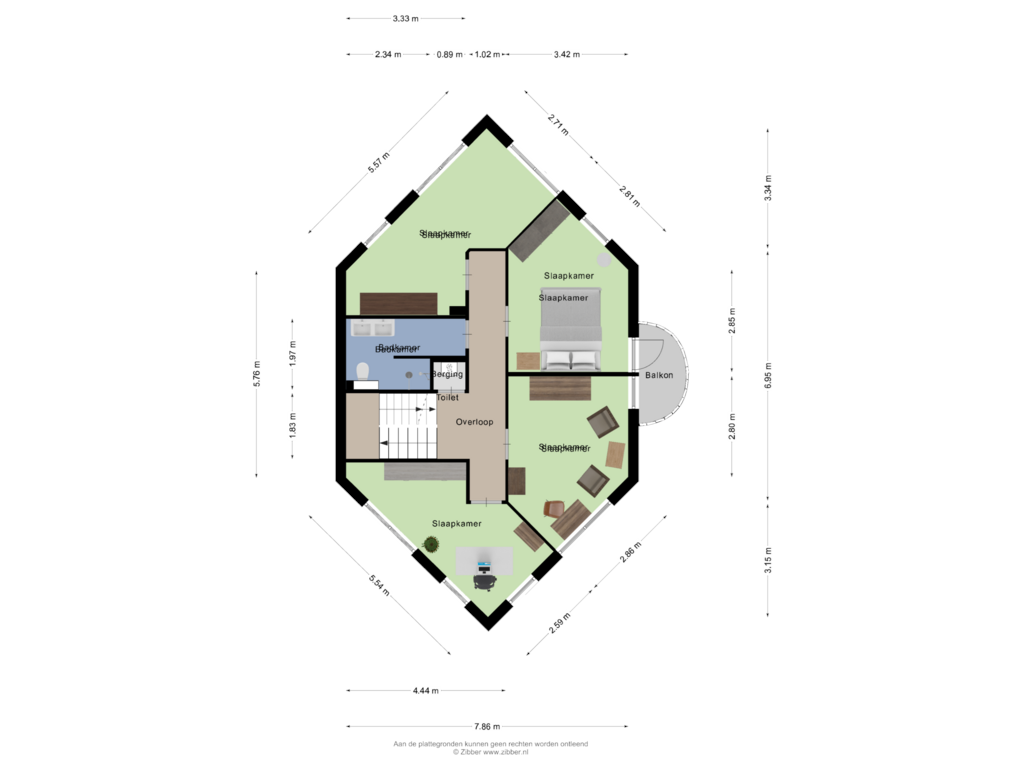 Bekijk plattegrond van Eerste verdieping van Oldengaarde 7