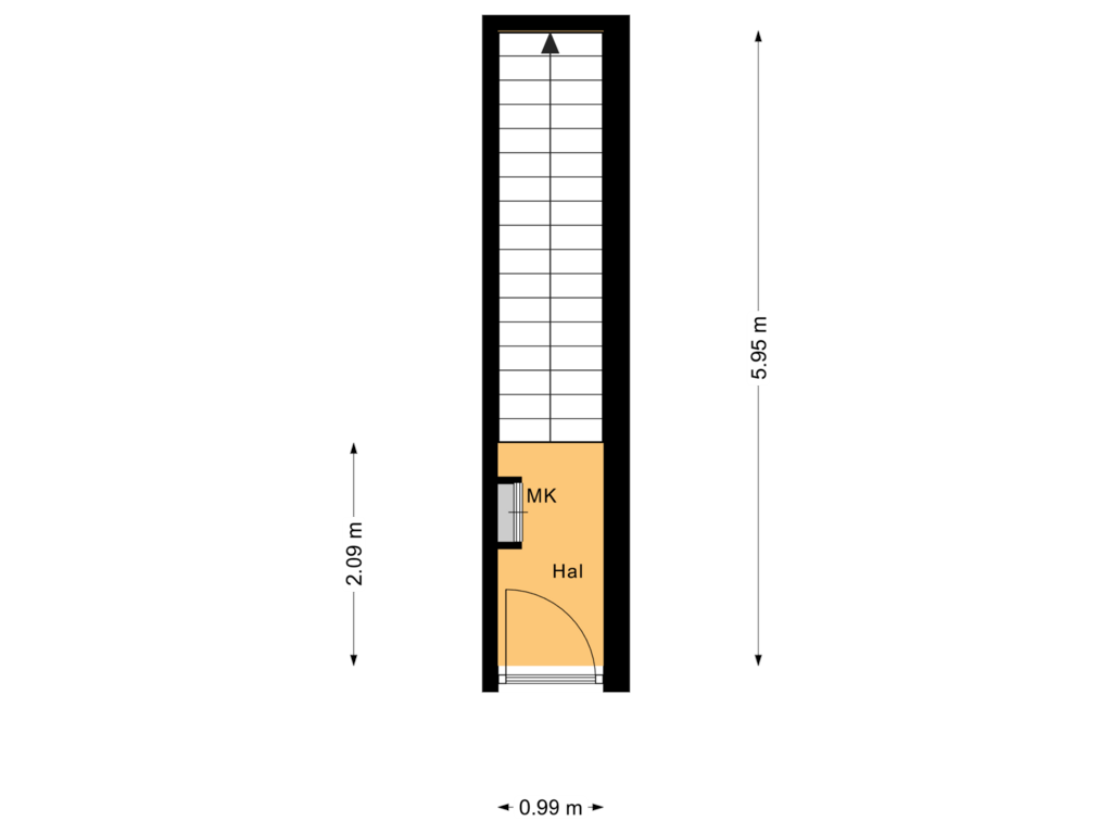 View floorplan of Begane grond of Hertogstraat 7