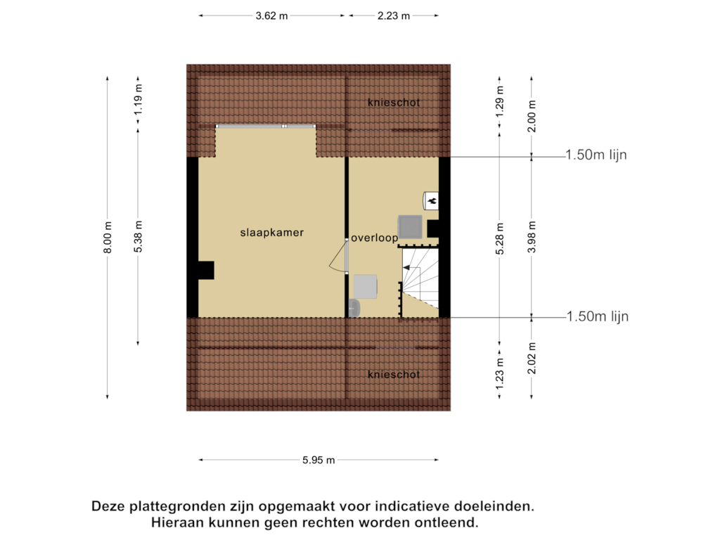 View floorplan of 2e  verdieping of Leliestraat 11