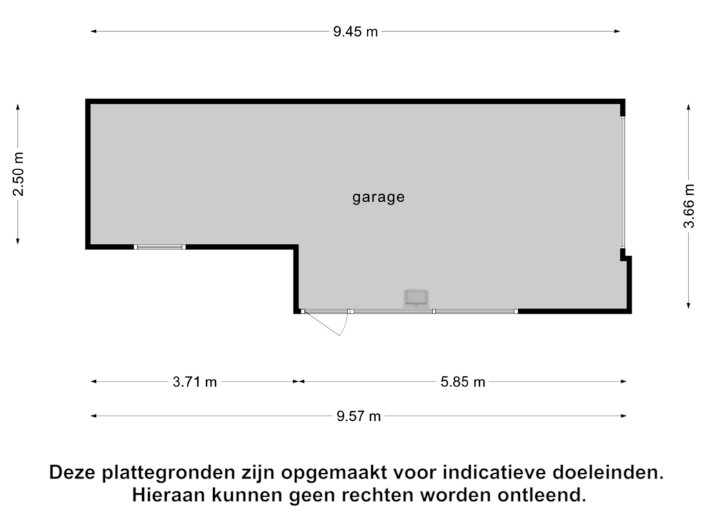 View floorplan of Garage of Leliestraat 11