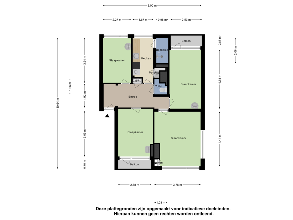 View floorplan of Appartement of Abeelstraat 53