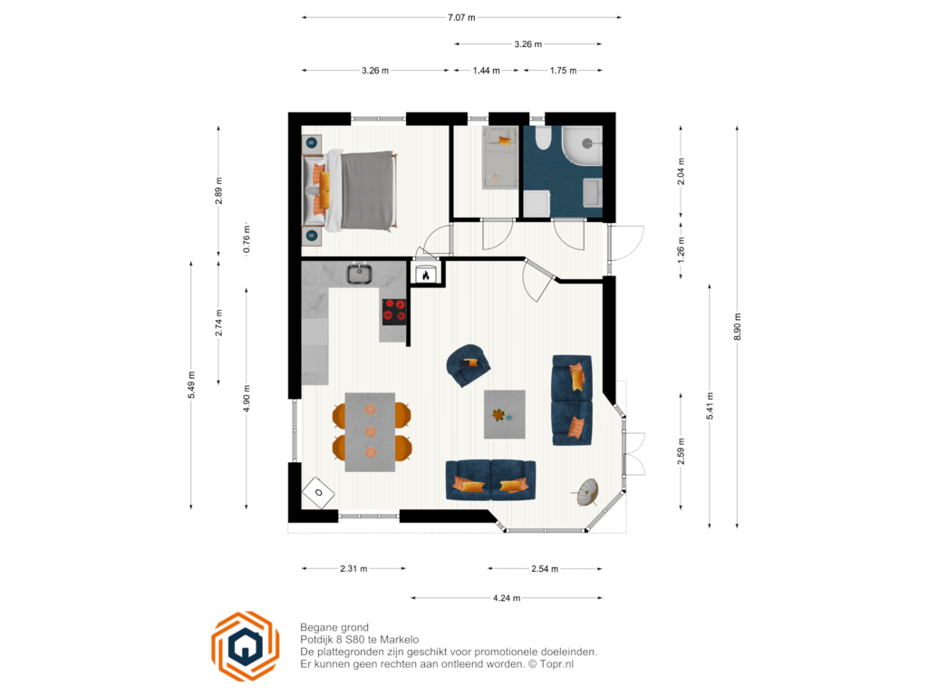 View floorplan of Begane grond of Potdijk 8-S80