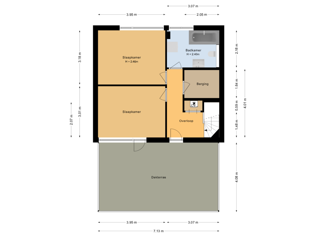 View floorplan of Eerste verdieping of Botter 22 57