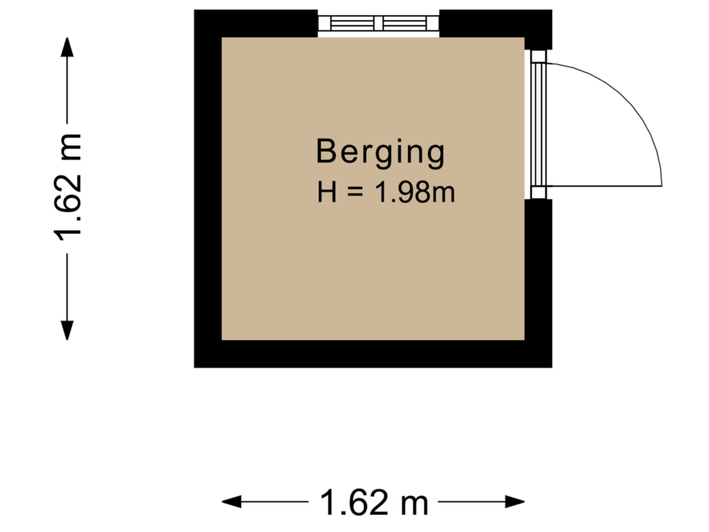 View floorplan of Berging of Botter 22 57