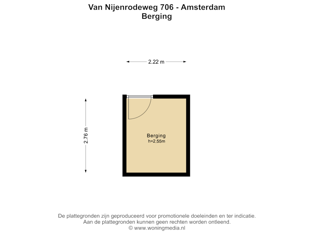 Bekijk plattegrond van Berging van Van Nijenrodeweg 706