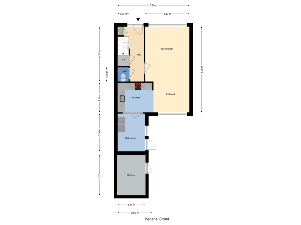 View floorplan of Begane Grond of Venusstraat 22