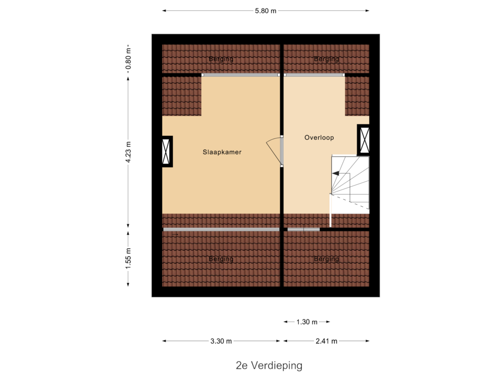 View floorplan of 2e Verdieping of Venusstraat 22