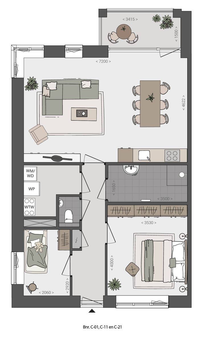 Foto 4 van Appartement (Bouwnr. C-01)
