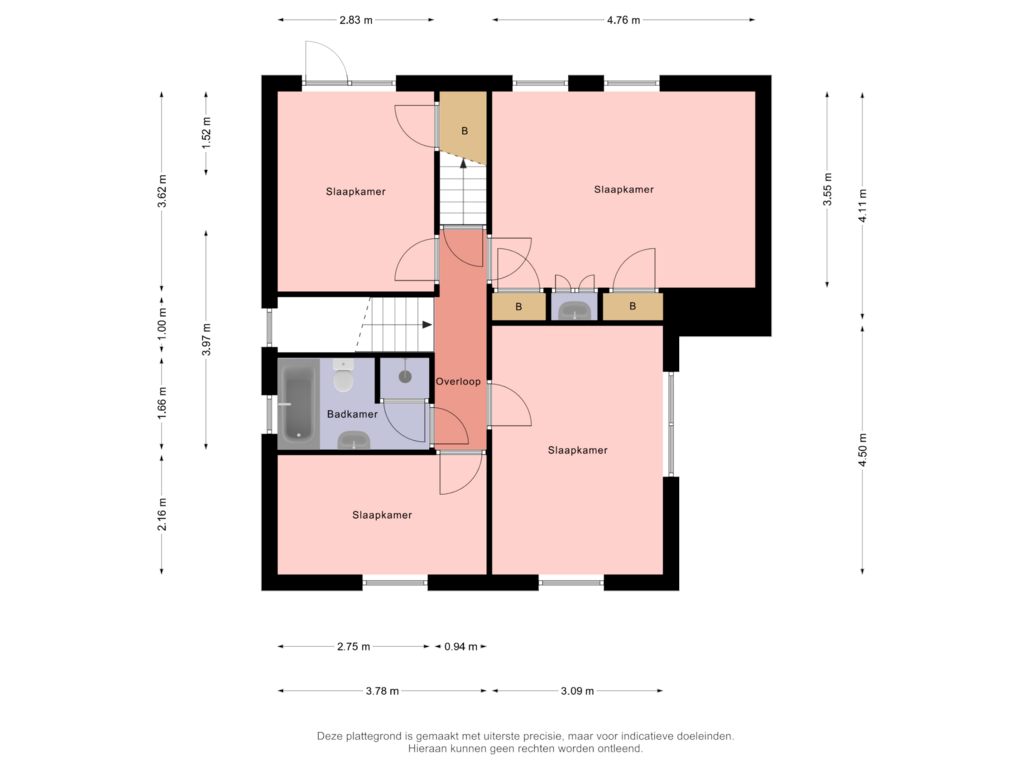 Bekijk plattegrond van 1e Verdieping van Roerdomplaan 39