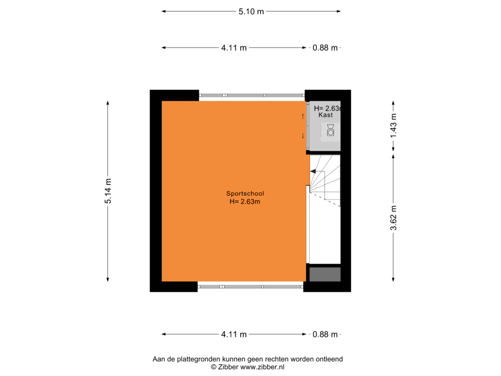 Bekijk plattegrond van Tweede Verdieping van Anderiesenstraat 8