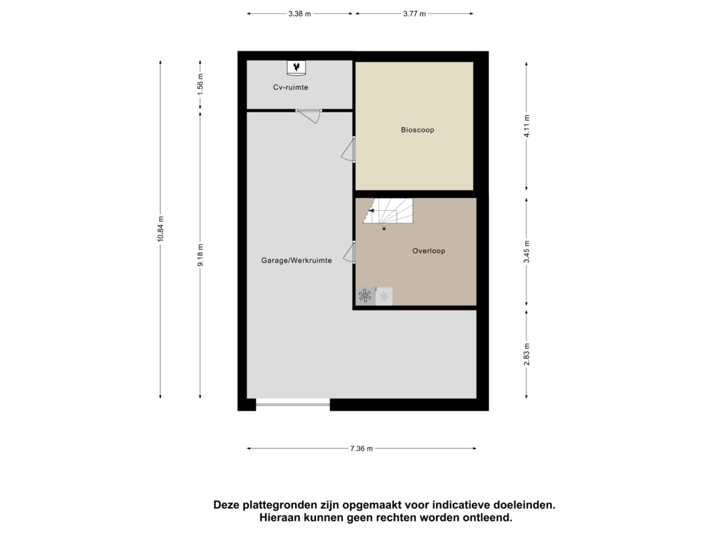 Bekijk plattegrond van Souterrain van Nijverheidsweg 1