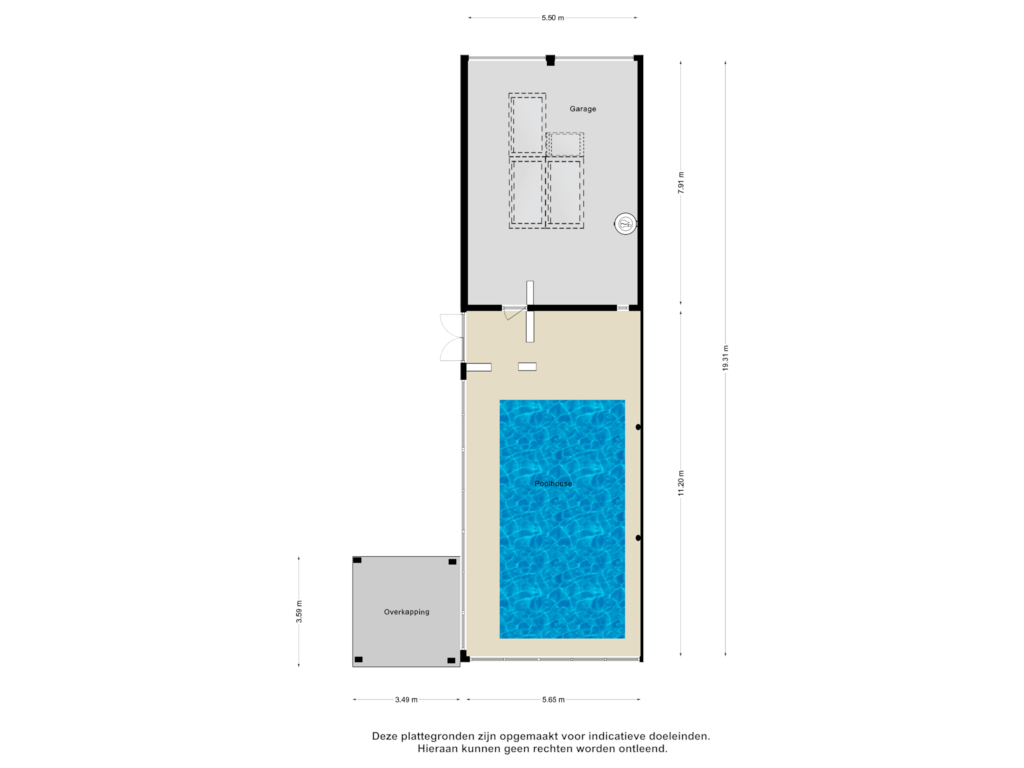 Bekijk plattegrond van Poolhouse van Nijverheidsweg 1