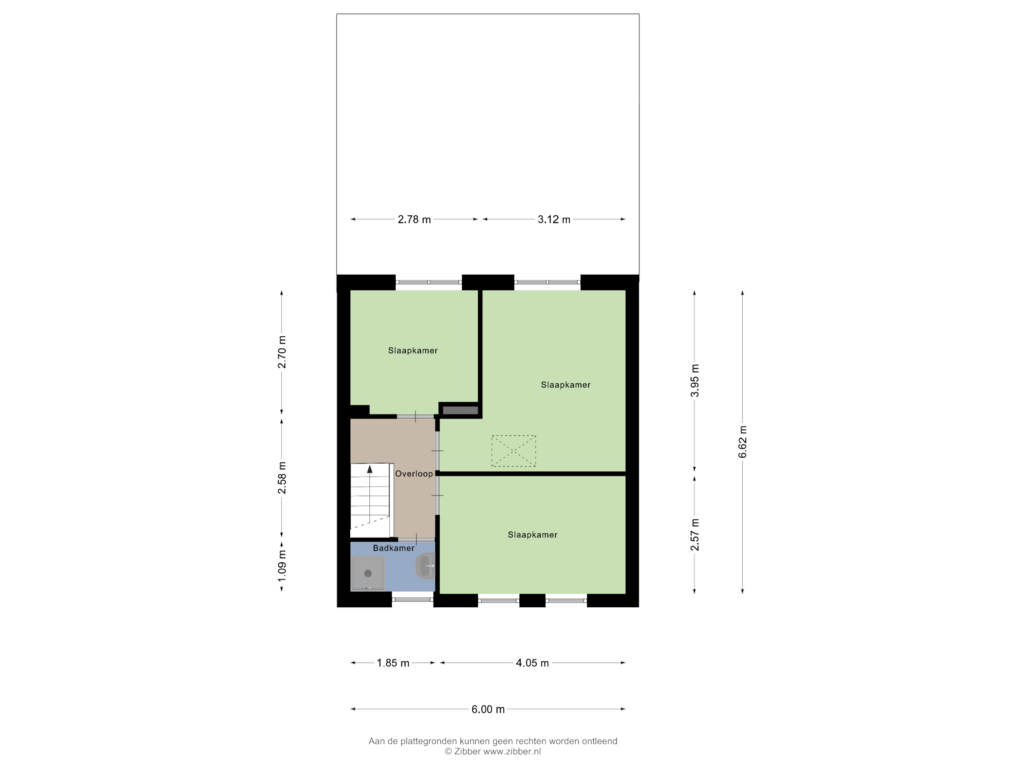 Bekijk plattegrond van Eerste verdieping van Thibaltstraat 17