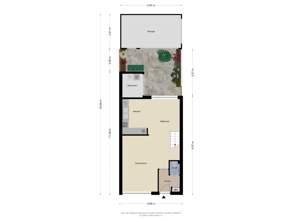 Bekijk plattegrond van Begane grond  Tuin van Van der Kaaijstraat 2