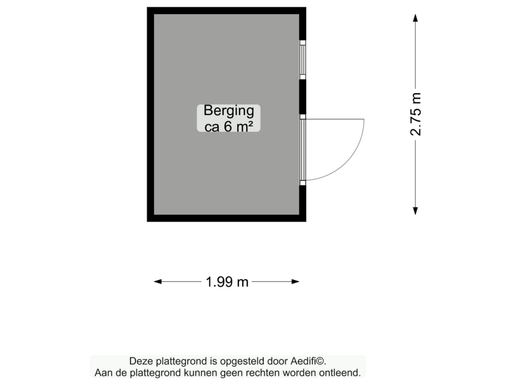 View floorplan of Berging of Gorechtkade 36