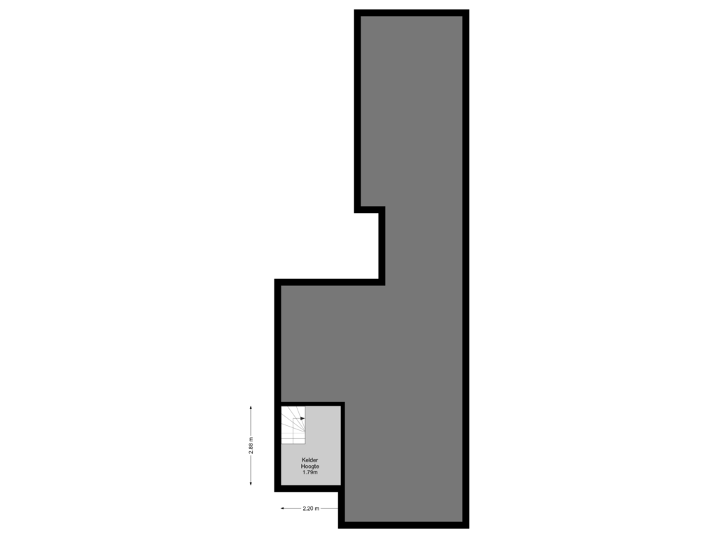 Bekijk plattegrond van Kelder van Spoorlaan 20