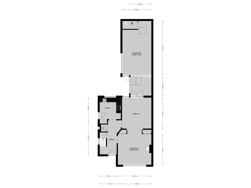 Bekijk plattegrond van Begane grond van Spoorlaan 20