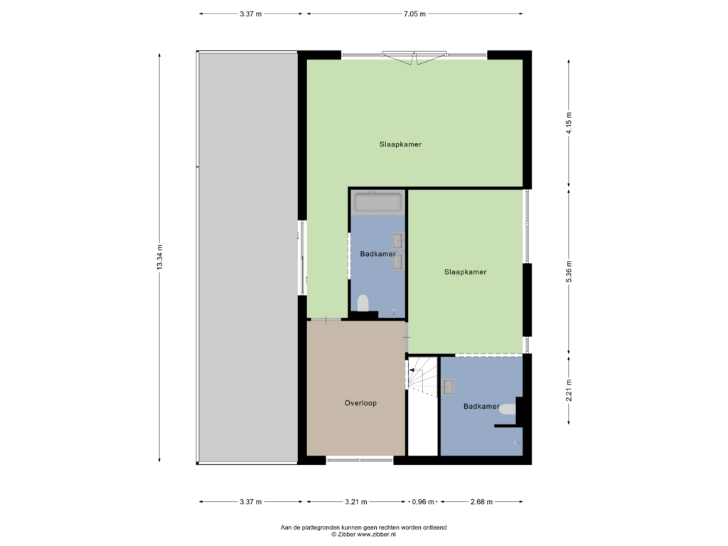 Bekijk plattegrond van Eerste verdieping van Pluvierenweg 9-300