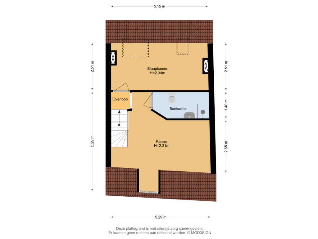 Bekijk plattegrond van 2e Verdieping van Esschilderstraat 10-RD