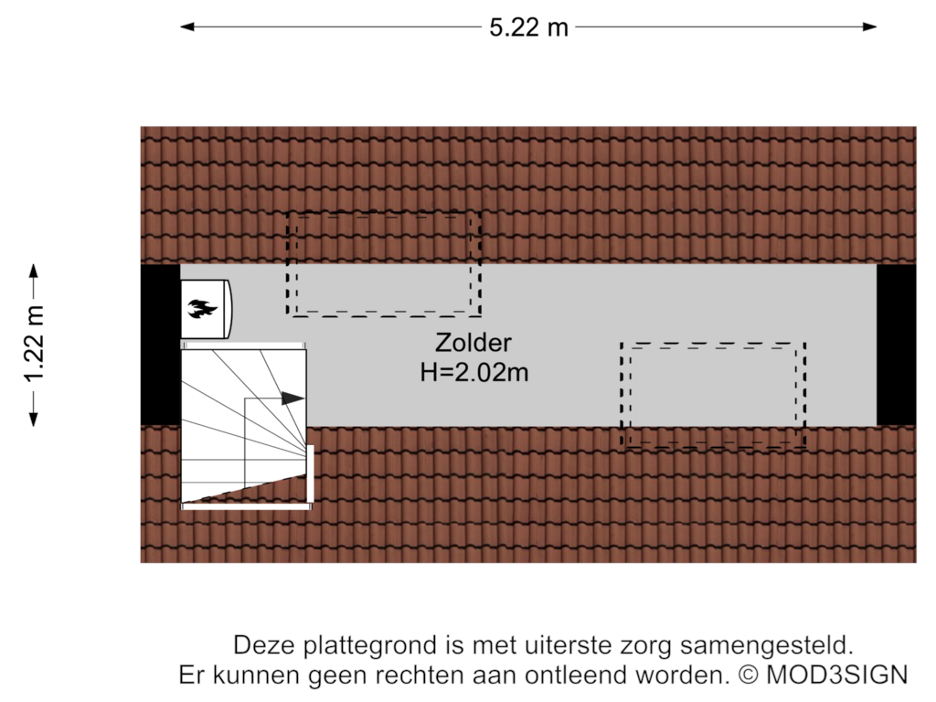 Bekijk plattegrond van 3e Verdieping van Esschilderstraat 10-RD