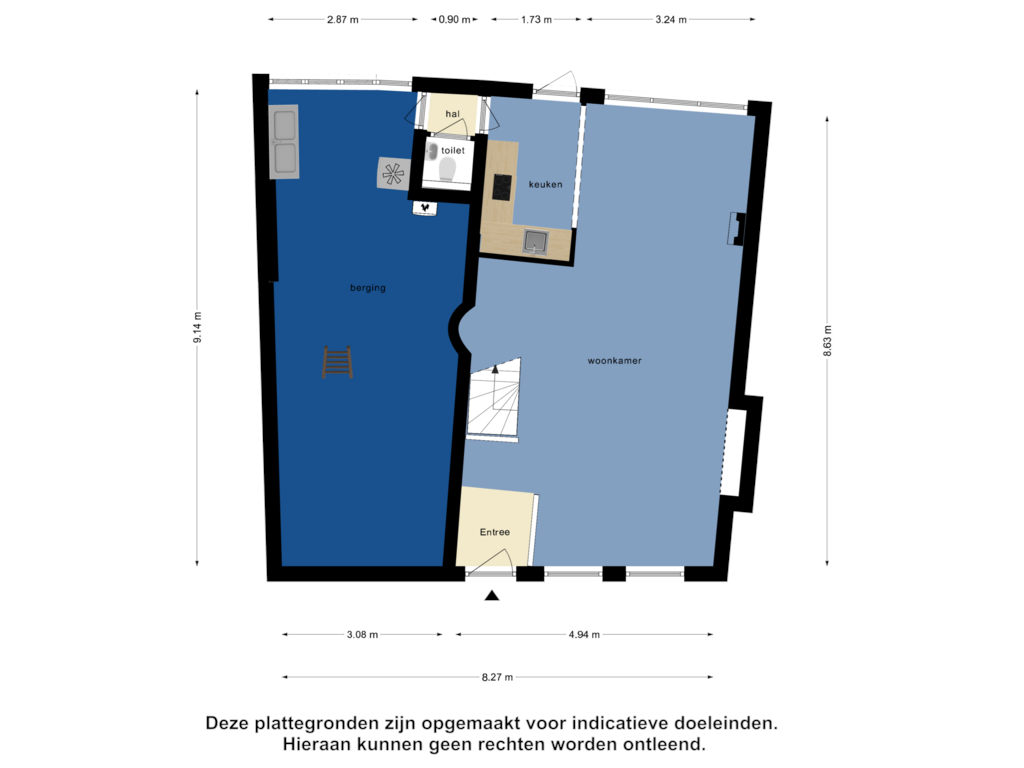 Bekijk plattegrond van Begane Grond van Oude Haven 5