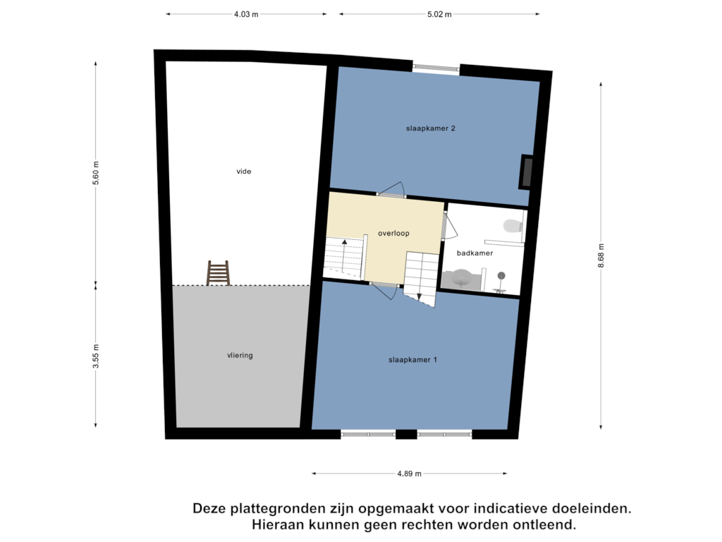 Bekijk plattegrond van Eerste Verdieping van Oude Haven 5