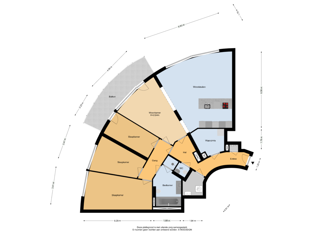 Bekijk plattegrond van Appartement van Spijkerboorweg 346