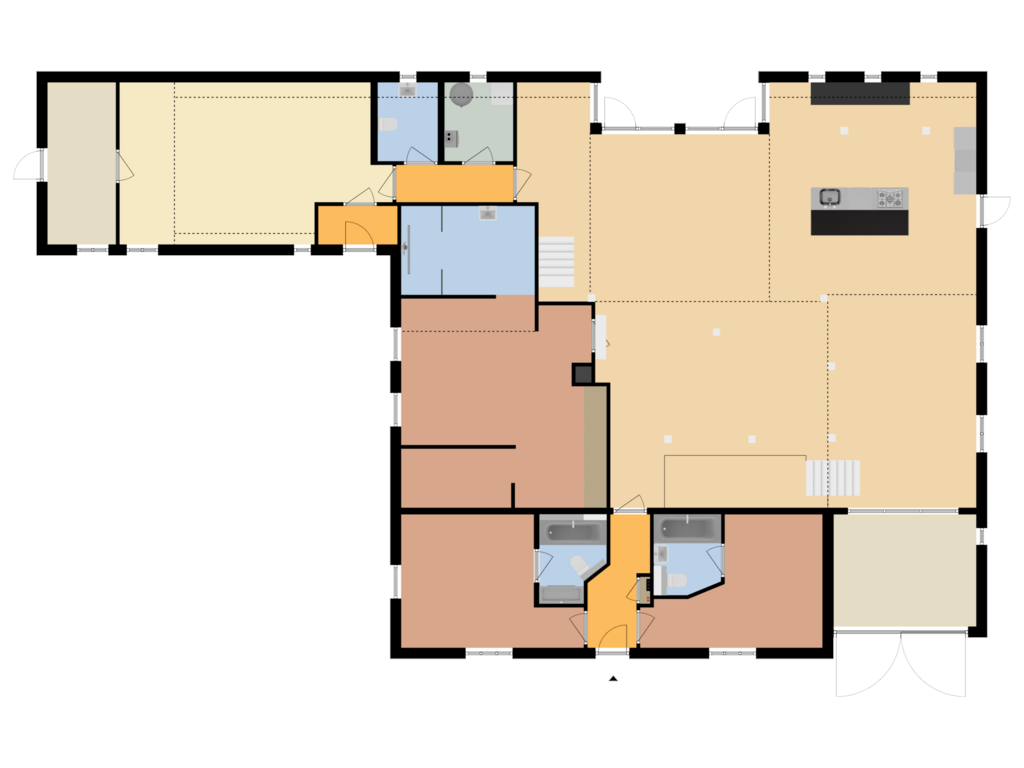 View floorplan of BEGANE GROND of Oude Gouw 12